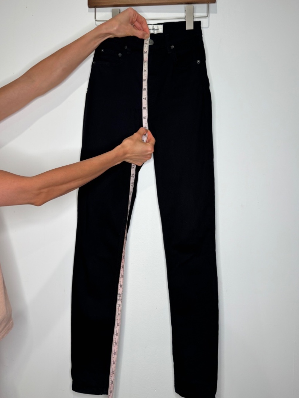 Reformation High & Skinny Stretch Jean Black Size 23 (High Rise, Super Stretch) - Picture 13 of 16